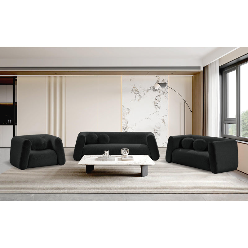 Meridian Abbington Black Boucle Fabric Chair IMAGE 16