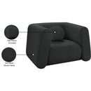 Meridian Abbington Black Boucle Fabric Chair IMAGE 19