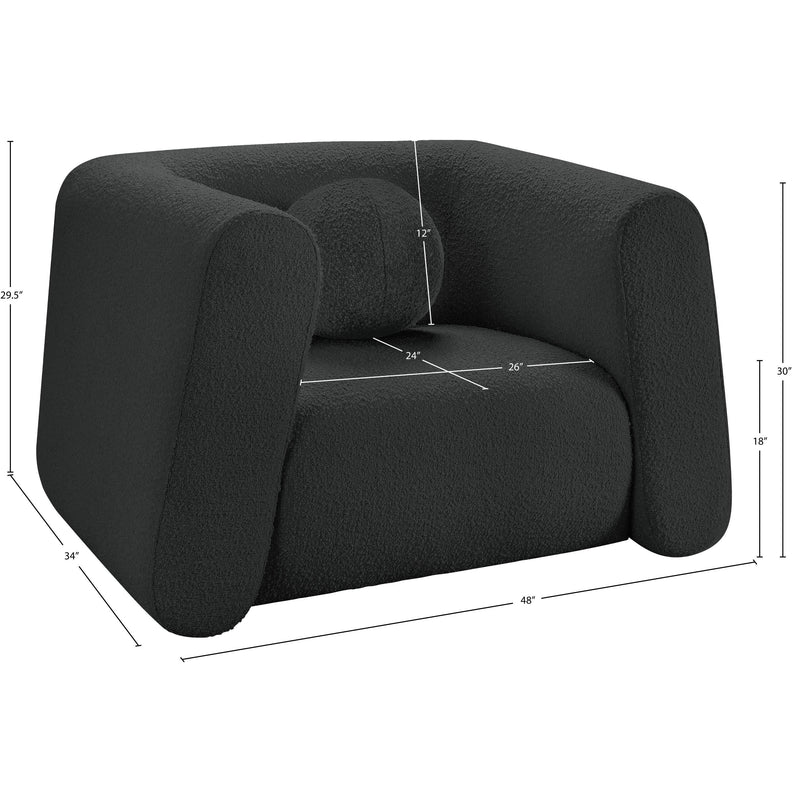Meridian Abbington Black Boucle Fabric Chair IMAGE 19