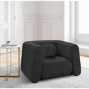 Meridian Abbington Black Boucle Fabric Chair IMAGE 2