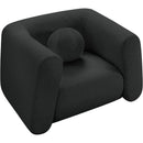 Meridian Abbington Black Boucle Fabric Chair IMAGE 3
