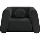 Meridian Abbington Black Boucle Fabric Chair IMAGE 4