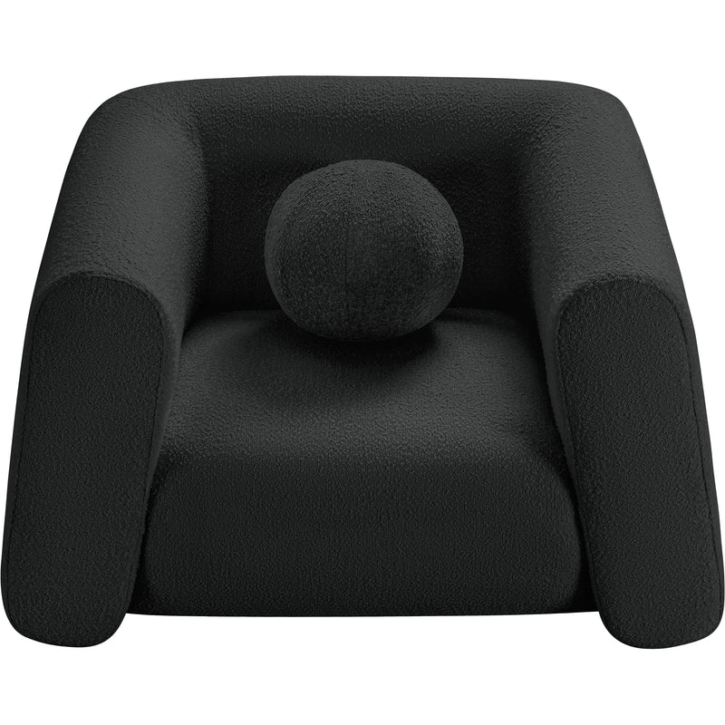 Meridian Abbington Black Boucle Fabric Chair IMAGE 5