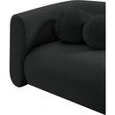 Meridian Abbington Black Boucle Fabric Loveseat IMAGE 10