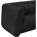 Meridian Abbington Black Boucle Fabric Loveseat IMAGE 13