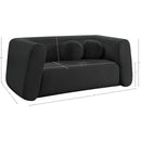 Meridian Abbington Black Boucle Fabric Loveseat IMAGE 18