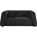 Meridian Abbington Black Boucle Fabric Loveseat IMAGE 4