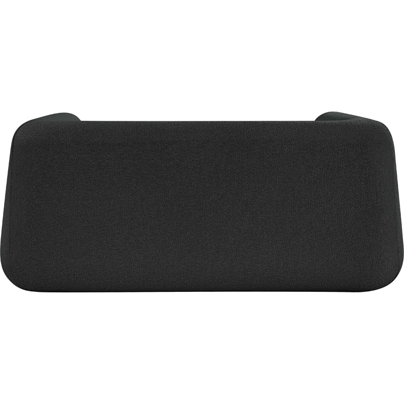 Meridian Abbington Black Boucle Fabric Loveseat IMAGE 6