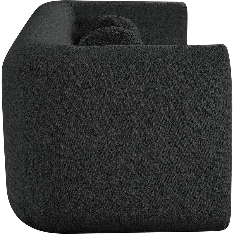 Meridian Abbington Black Boucle Fabric Loveseat IMAGE 8