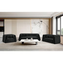 Meridian Abbington Black Boucle Fabric Sofa IMAGE 16