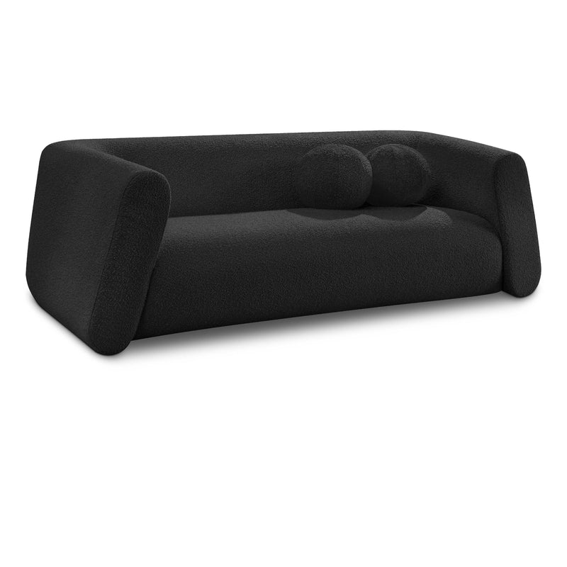 Meridian Abbington Black Boucle Fabric Sofa IMAGE 1