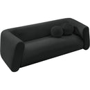 Meridian Abbington Black Boucle Fabric Sofa IMAGE 3