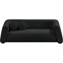 Meridian Abbington Black Boucle Fabric Sofa IMAGE 5