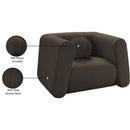 Meridian Abbington Brown Boucle Fabric Chair IMAGE 19