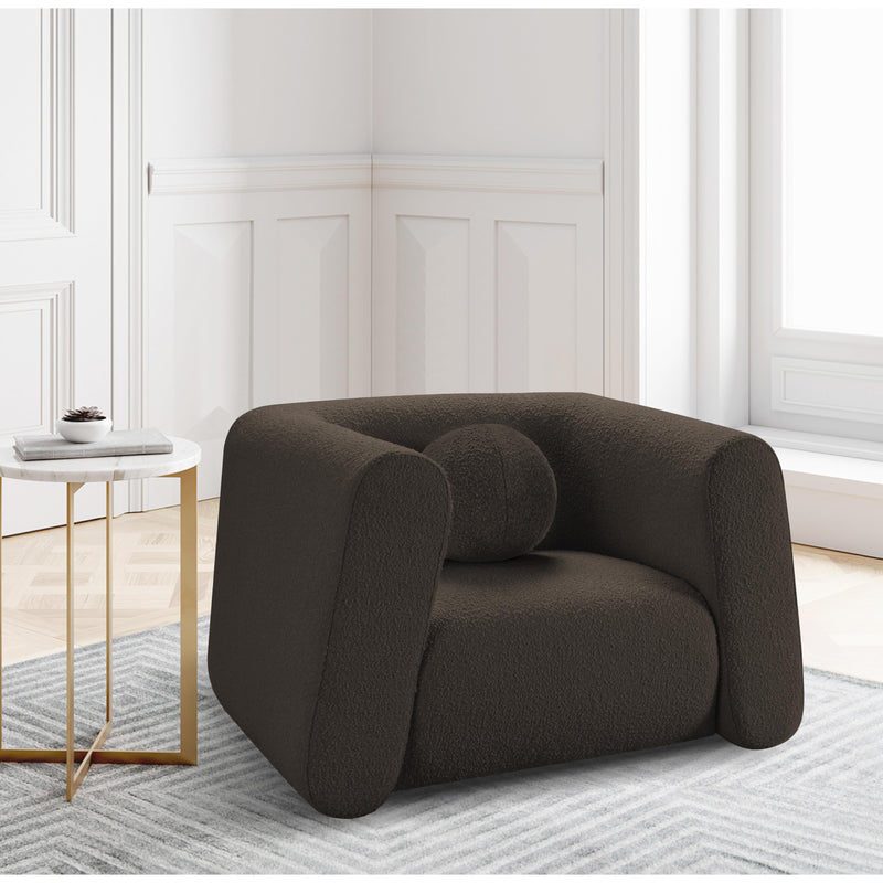 Meridian Abbington Brown Boucle Fabric Chair IMAGE 2