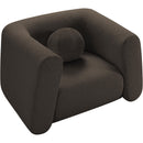 Meridian Abbington Brown Boucle Fabric Chair IMAGE 3