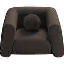 Meridian Abbington Brown Boucle Fabric Chair IMAGE 5