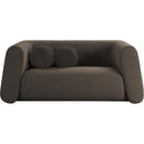 Meridian Abbington Brown Boucle Fabric Loveseat IMAGE 4