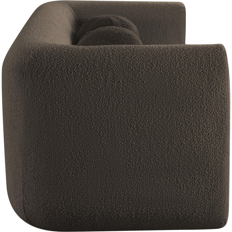 Meridian Abbington Brown Boucle Fabric Loveseat IMAGE 8
