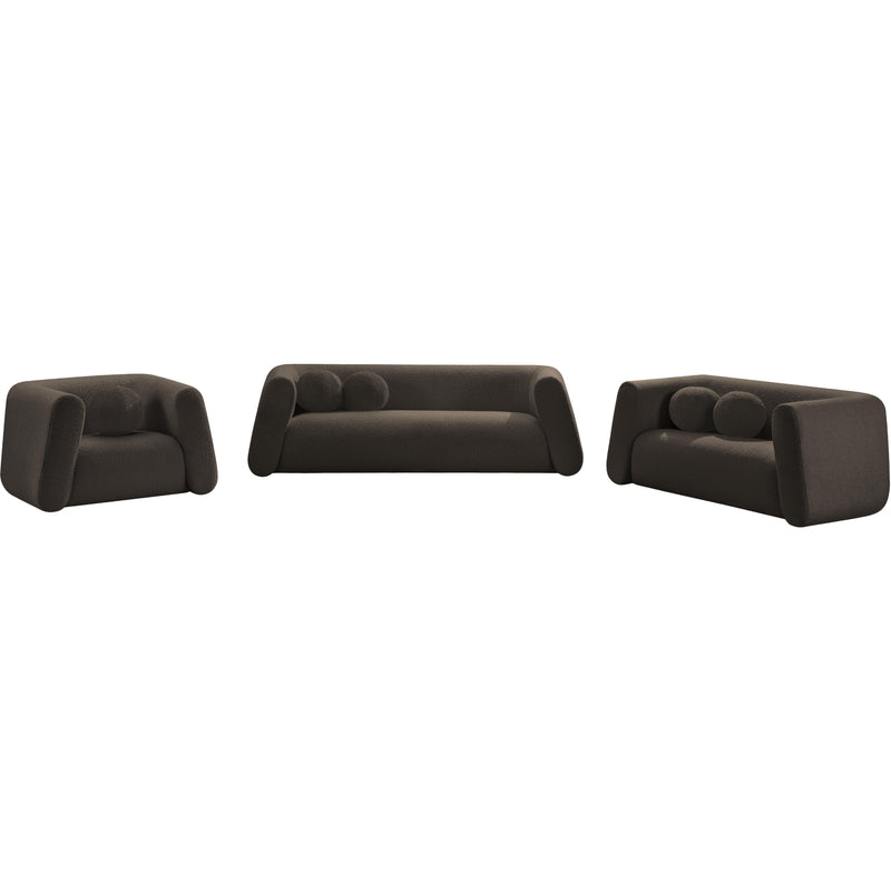 Meridian Abbington Brown Boucle Fabric Sofa IMAGE 15