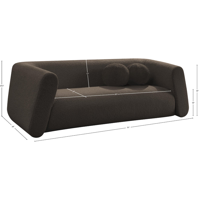 Meridian Abbington Brown Boucle Fabric Sofa IMAGE 19