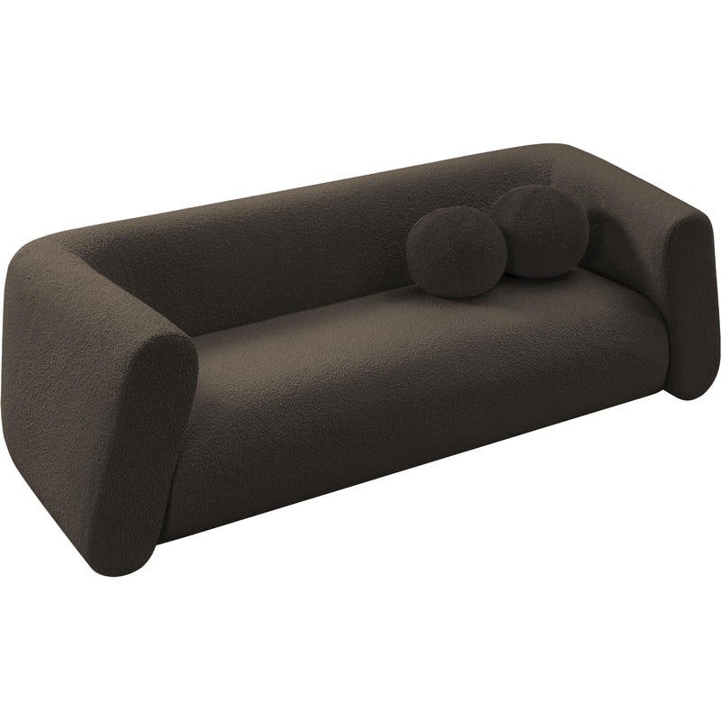 Meridian Abbington Brown Boucle Fabric Sofa IMAGE 3