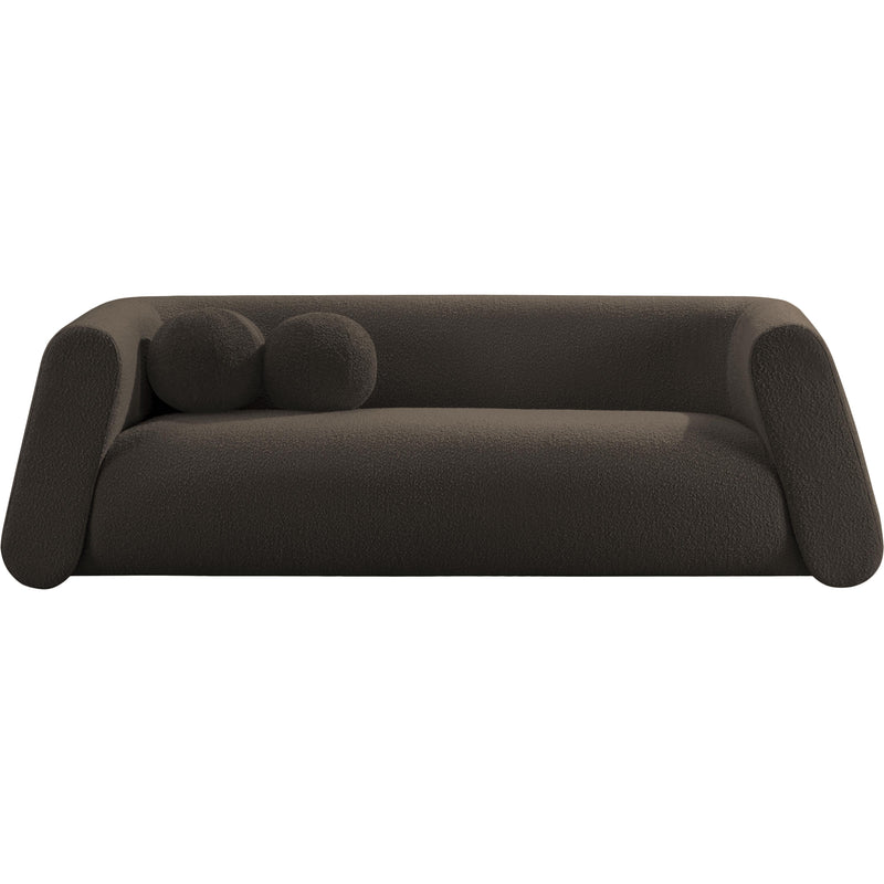 Meridian Abbington Brown Boucle Fabric Sofa IMAGE 4