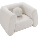Meridian Abbington Cream Boucle Fabric Chair IMAGE 3