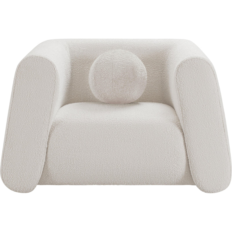 Meridian Abbington Cream Boucle Fabric Chair IMAGE 4