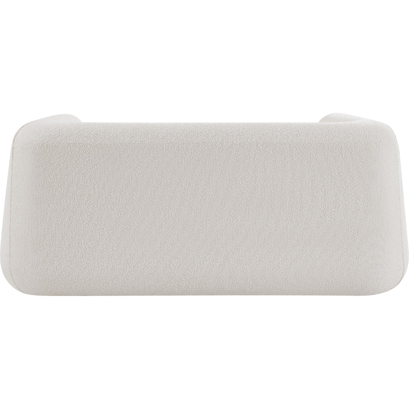 Meridian Abbington Cream Boucle Fabric Loveseat IMAGE 6