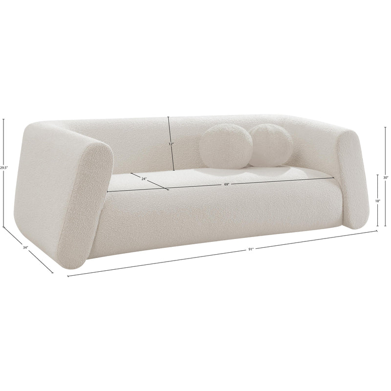 Meridian Abbington Cream Boucle Fabric Sofa IMAGE 19