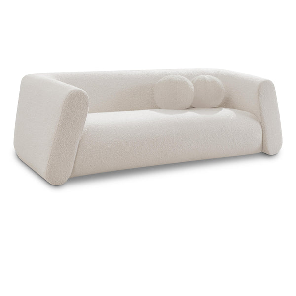 Meridian Abbington Cream Boucle Fabric Sofa IMAGE 1