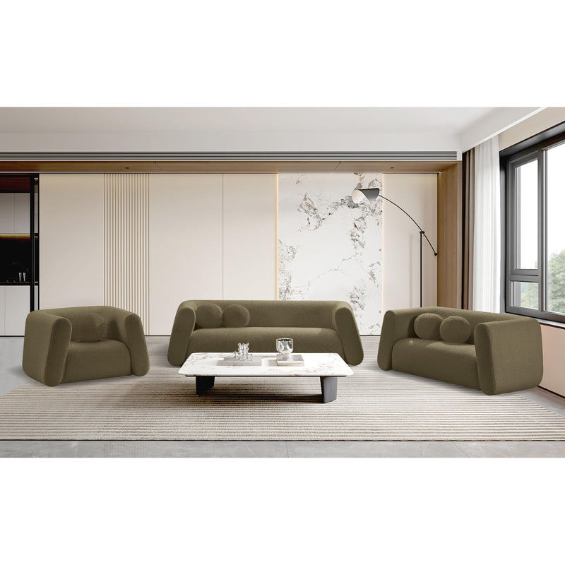 Meridian Abbington Olive Boucle Fabric Chair IMAGE 16