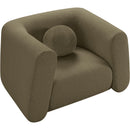 Meridian Abbington Olive Boucle Fabric Chair IMAGE 3