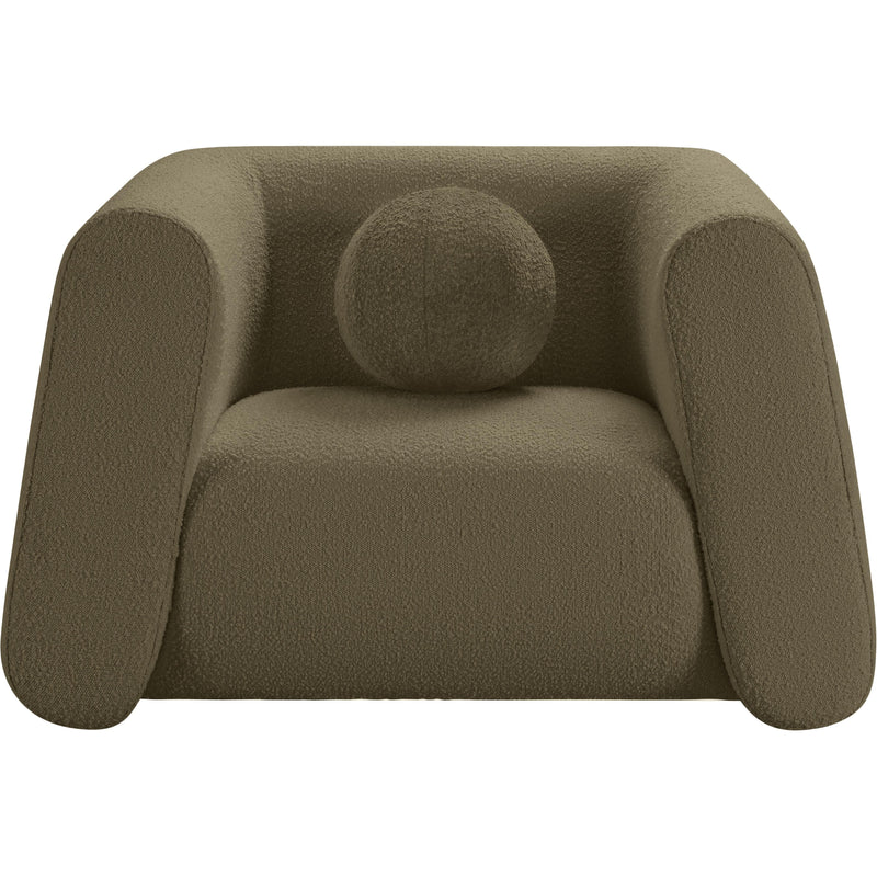 Meridian Abbington Olive Boucle Fabric Chair IMAGE 4