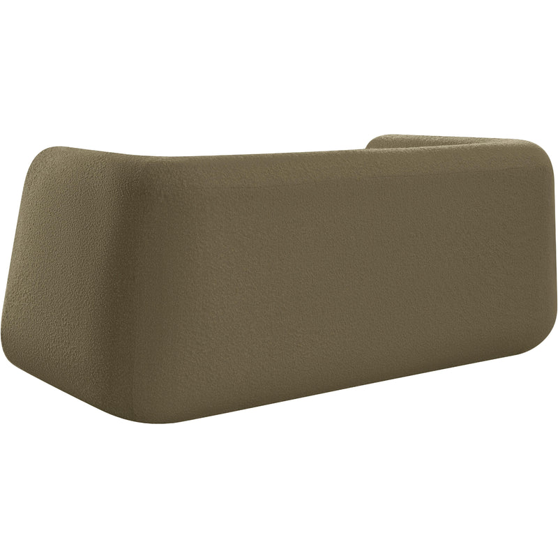Meridian Abbington Olive Boucle Fabric Loveseat IMAGE 7