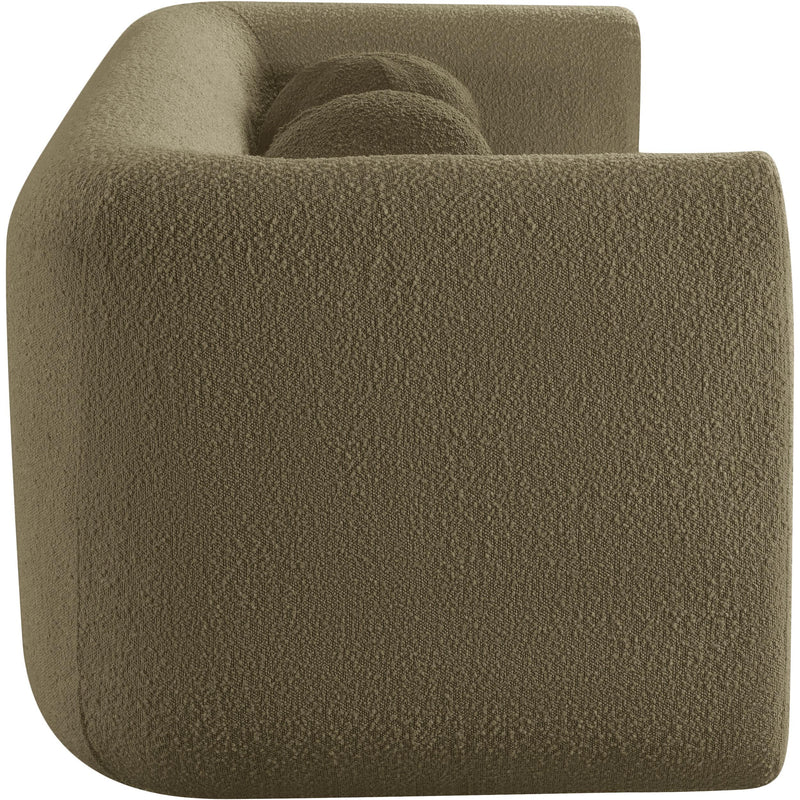 Meridian Abbington Olive Boucle Fabric Loveseat IMAGE 8