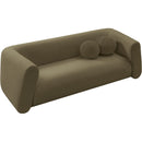Meridian Abbington Olive Boucle Fabric Sofa IMAGE 3