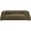 Meridian Abbington Olive Boucle Fabric Sofa IMAGE 4