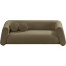 Meridian Abbington Olive Boucle Fabric Sofa IMAGE 5
