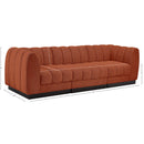 Meridian Quinn Cognac Chenille Fabric Modular Sofa IMAGE 10