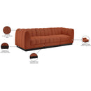 Meridian Quinn Cognac Chenille Fabric Modular Sofa IMAGE 11
