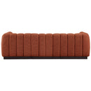 Meridian Quinn Cognac Chenille Fabric Modular Sofa IMAGE 3
