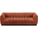 Meridian Quinn Cognac Chenille Fabric Modular Sofa IMAGE 5