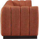 Meridian Quinn Cognac Chenille Fabric Modular Sofa IMAGE 7