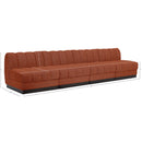 Meridian Quinn Cognac Chenille Fabric Modular Sofa IMAGE 10