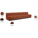 Meridian Quinn Cognac Chenille Fabric Modular Sofa IMAGE 11