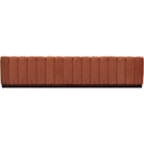 Meridian Quinn Cognac Chenille Fabric Modular Sofa IMAGE 3