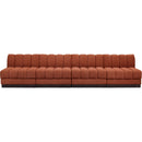 Meridian Quinn Cognac Chenille Fabric Modular Sofa IMAGE 4