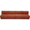 Meridian Quinn Cognac Chenille Fabric Modular Sofa IMAGE 5
